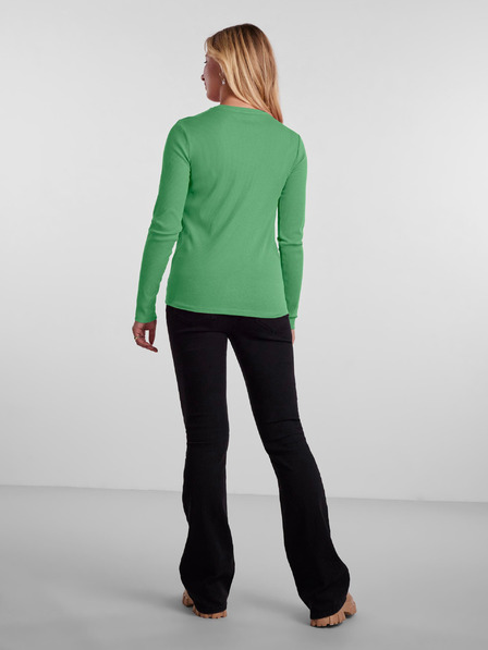 Pieces Grünes Damen Basic Langarm Shirt Pieces Hand
