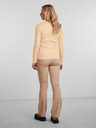 Pieces Gelbes gestreiftes Damen Basic Langarm T-Shirt Pieces Hand