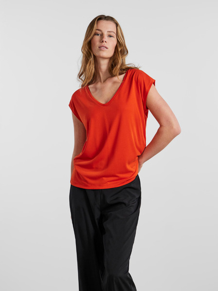 Pieces Orange Damen T-Shirt Pieces Kamala