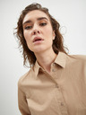 Pieces Beigefarbenes Oversize-Shirt für Frauen Pieces Jiva
