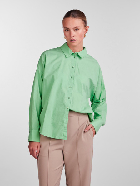 Pieces Hellgrüne Damen Bluse Pieces Tanne