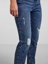 Pieces Blaue zerrissene Damenjeans Pieces Kesia (Mom Fit)