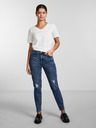 Pieces Blaue zerrissene Damenjeans Pieces Kesia (Mom Fit)