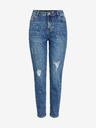 Pieces Blaue zerrissene Damenjeans Pieces Kesia (Mom Fit)