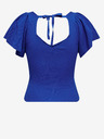 ONLY Dunkelblaues geripptes T-Shirt für Damen ONLY Leelo