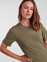 Pieces Khaki Damen Basic Maxikleid Pieces Kylie