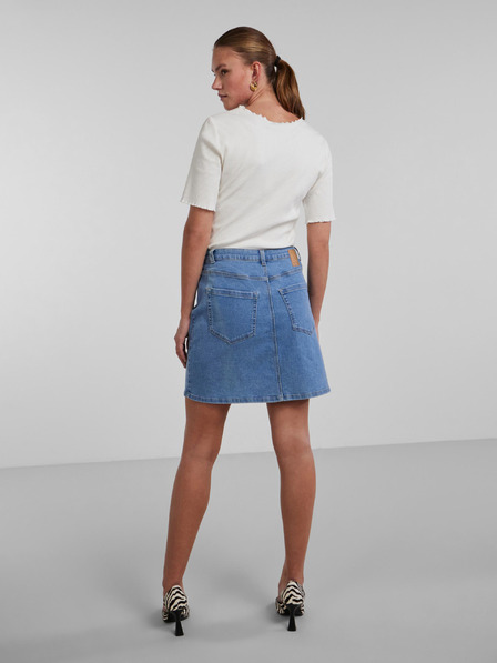 Pieces Hellblauer Damen-Denim-Rock Pieces Peggy