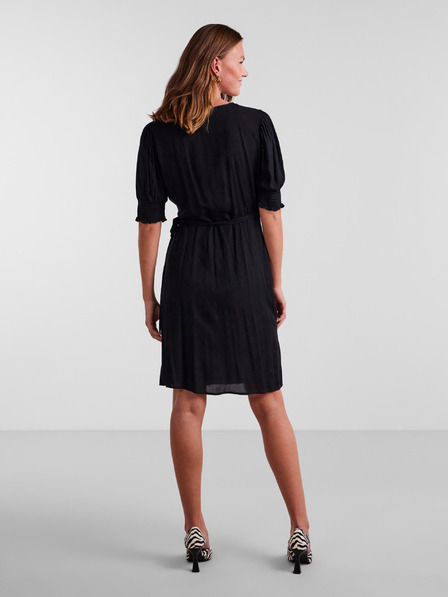 Pieces Schwarzes Damen-Wickelkleid Pieces Tala