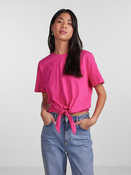 Pieces Dunkelrosa Damen-T-Shirt Pieces Tia