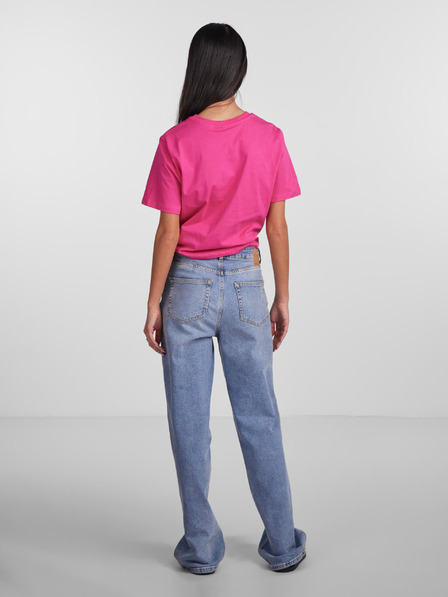 Pieces Dunkelrosa Damen-T-Shirt Pieces Tia