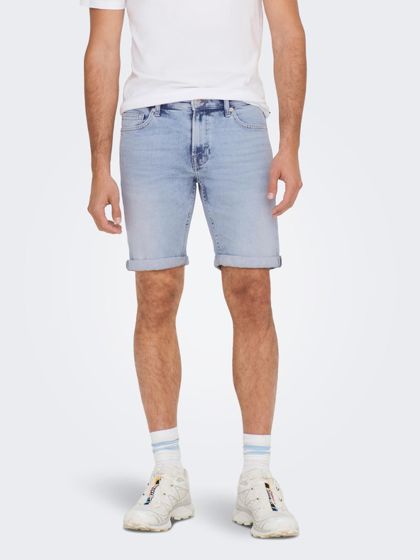 ONLY & SONS Hellblaue Denim-Shorts für Herren ONLY & SONS Ply