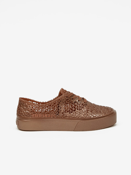 Melissa Rosa und bronzefarbene Melissa Campana Papel Damen Sneaker