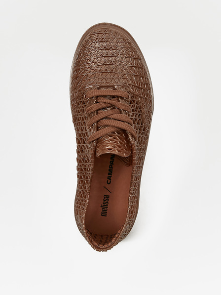 Melissa Rosa und bronzefarbene Melissa Campana Papel Damen Sneaker