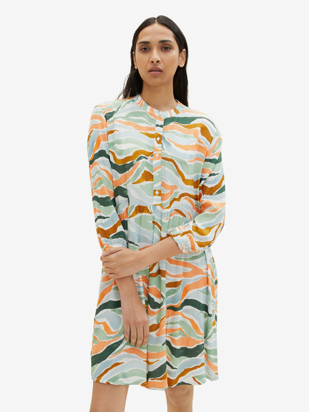 Tom Tailor Tom Tailor Braun und Grün Gemustertes Kleid für Damen