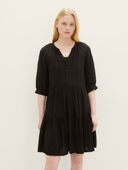 Tom Tailor Denim Schwarzes Damenkleid Tom Tailor Denim
