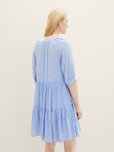 Tom Tailor Denim Tom Tailor Denim Weißes und blaues geblümtes Kleid für Damen