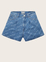 Tom Tailor Denim Blaue gemusterte Denim-Shorts für Damen Tom Tailor Denim