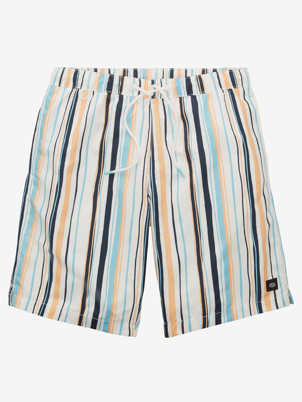 Tom Tailor Orange und blau gestreifte Herren-Bademode Tom Tailor