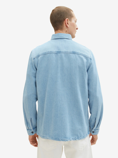 Tom Tailor Hellblaues Herren-Denim-Top-Hemd Tom Tailor