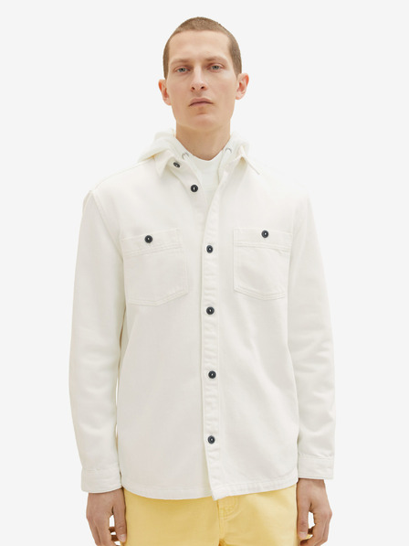 Tom Tailor Weißes Herren-Denim-Top-Shirt Tom Tailor