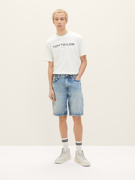 Tom Tailor Denim Hellblaue Herren Denim Shorts Tom Tailor Denim
