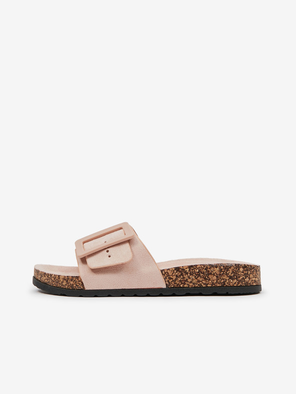 Orsay Hellrosa Damen-Flip-Flops aus Wildleder ORSAY