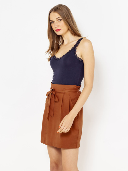 CAMAIEU Brauner Damen-Rock mit Taschen CAMAIEU