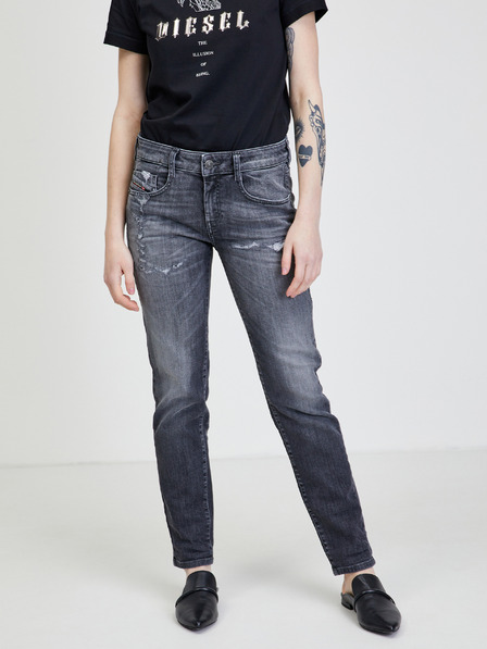 Diesel Dunkelgraue Straight Fit Jeans für Damen von Diesel