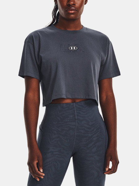 Under Armour Damen-Shirt Under Armour UA BRANDED LOGO CROP SS