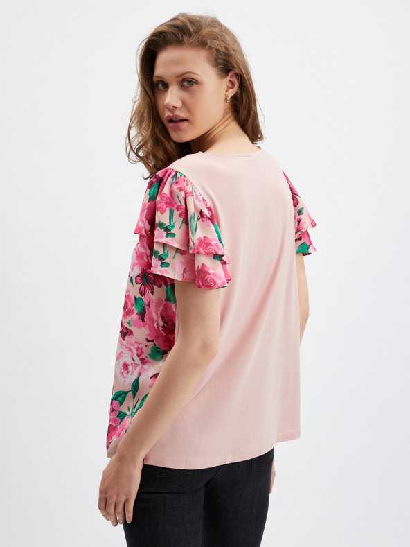 Orsay Rosa Damen-Bluse mit Blumenmuster ORSAY