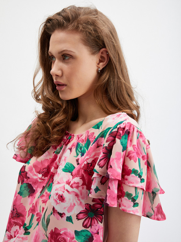 Orsay Rosa Damen-Bluse mit Blumenmuster ORSAY