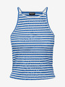 Pieces Weiß und blau gestreiftes Damen-Tank-Top Pieces Costina