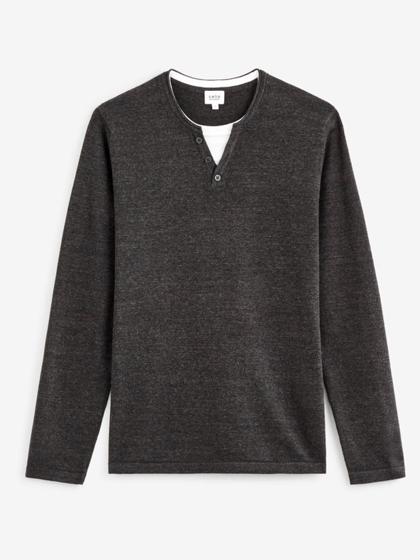 Celio Schwarzer Herrenpullover Celio Delano