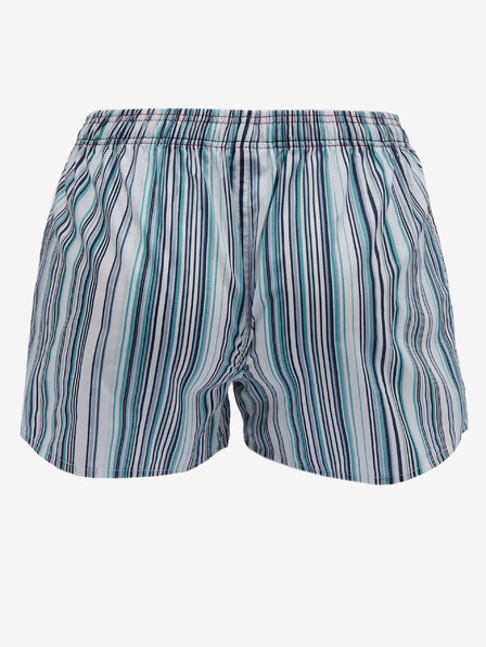 Emes Emes hellblaue gestreifte Shorts für Damen