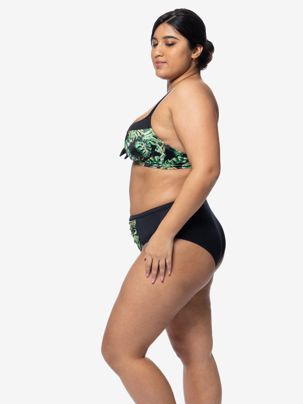 DORINA Schwarz-grün gemustertes Damen-Badeanzug-Top DORINA Kano