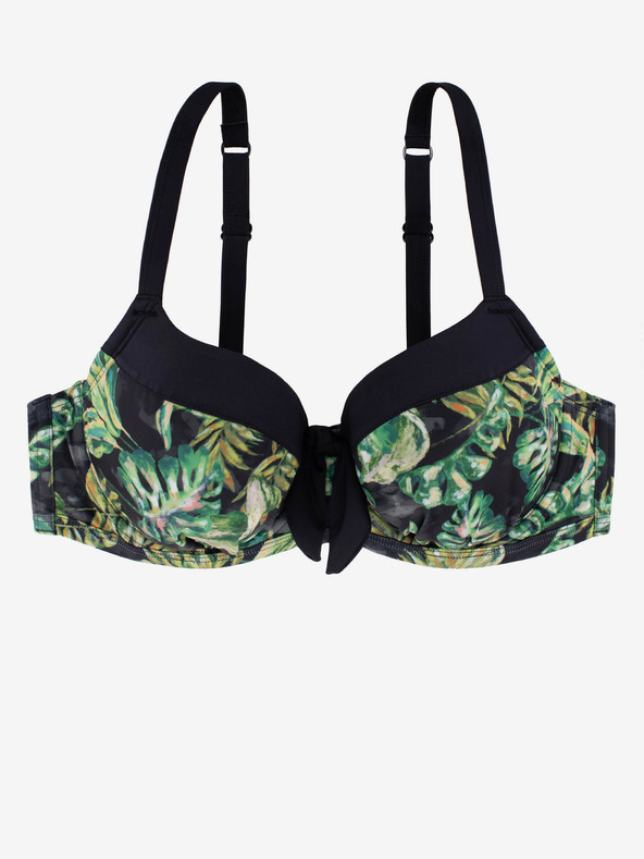 DORINA Schwarz-grün gemustertes Damen-Badeanzug-Top DORINA Kano