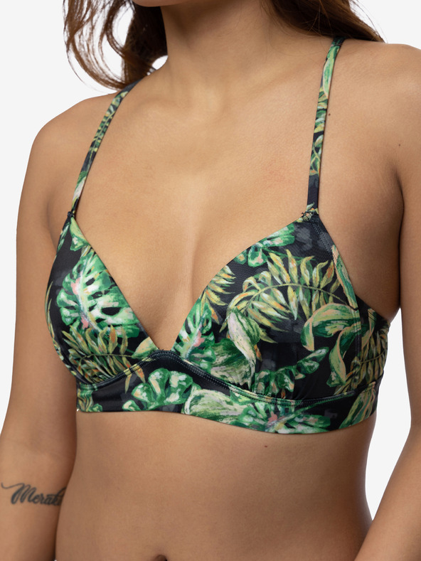 DORINA Schwarz-grün gemustertes Damen-Badeanzug-Top DORINA Kano