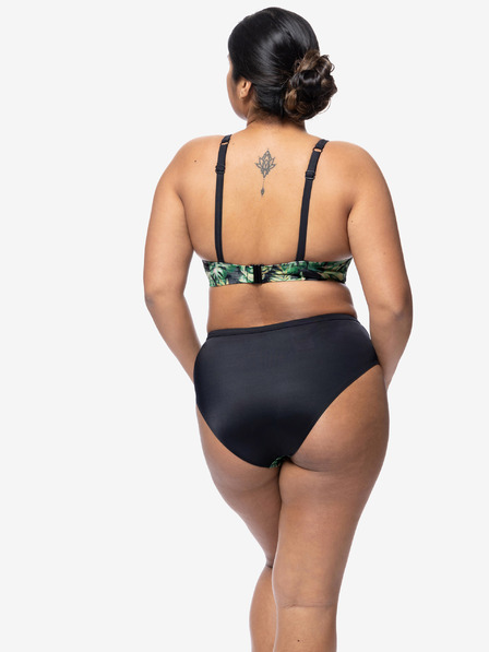 DORINA Grün-schwarzer gemusterter Damen-Bikiniunterteil DORINA Kano