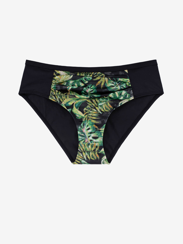 DORINA Grün-schwarzer gemusterter Damen-Bikiniunterteil DORINA Kano