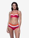 DORINA Orange-rosa gestreifter Damen-Bikiniunterteil DORINA Lawaki