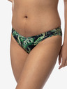 DORINA Schwarz-grün gemusterter Damen-Bikini Bottom DORINA Kano