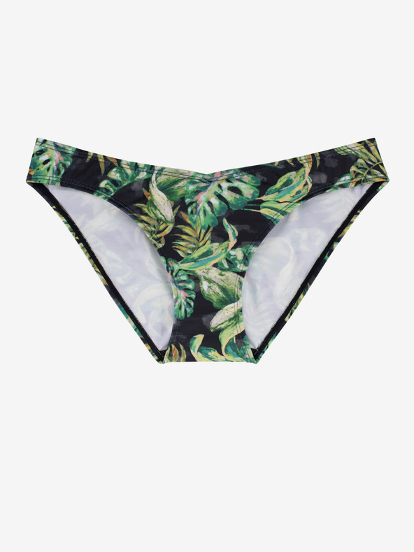 DORINA Schwarz-grün gemusterter Damen-Bikini Bottom DORINA Kano