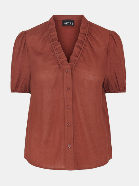Pieces Braune Bluse Pieces Lynwen