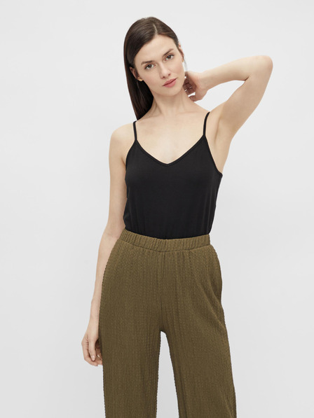 Pieces Schwarzes Damen-Top mit Spitze Pieces Sirene