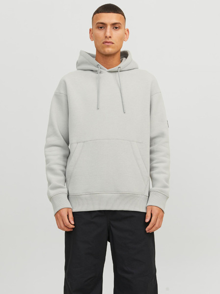Jack & Jones Hellgrauer Jack & Jones Classic-Kapuzenpullover für Herren