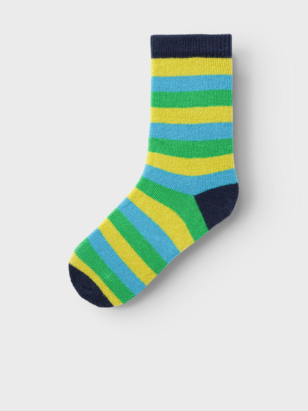 name it Set aus fünf Paar Kindersocken in Blau und Grün name it Vagn