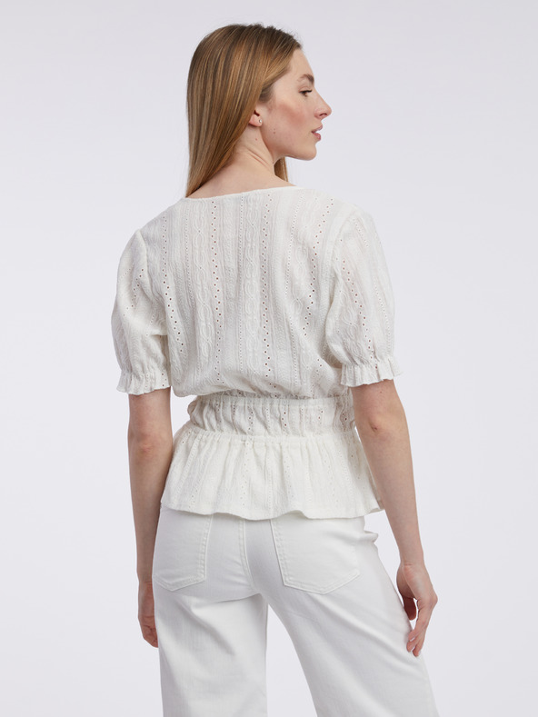 Orsay Weiße gemusterte Damenbluse ORSAY