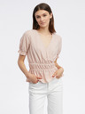 Orsay Hellrosa gemusterte Damenbluse ORSAY