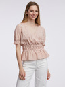 Orsay Hellrosa gemusterte Damenbluse ORSAY
