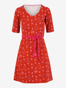 Blutsgeschwister Rotes gemustertes Damenkleid Blutsgeschwister